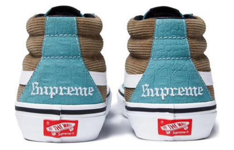 Vans Supreme x Vans SK8 Croc Corduroy Light Brown — фото 10