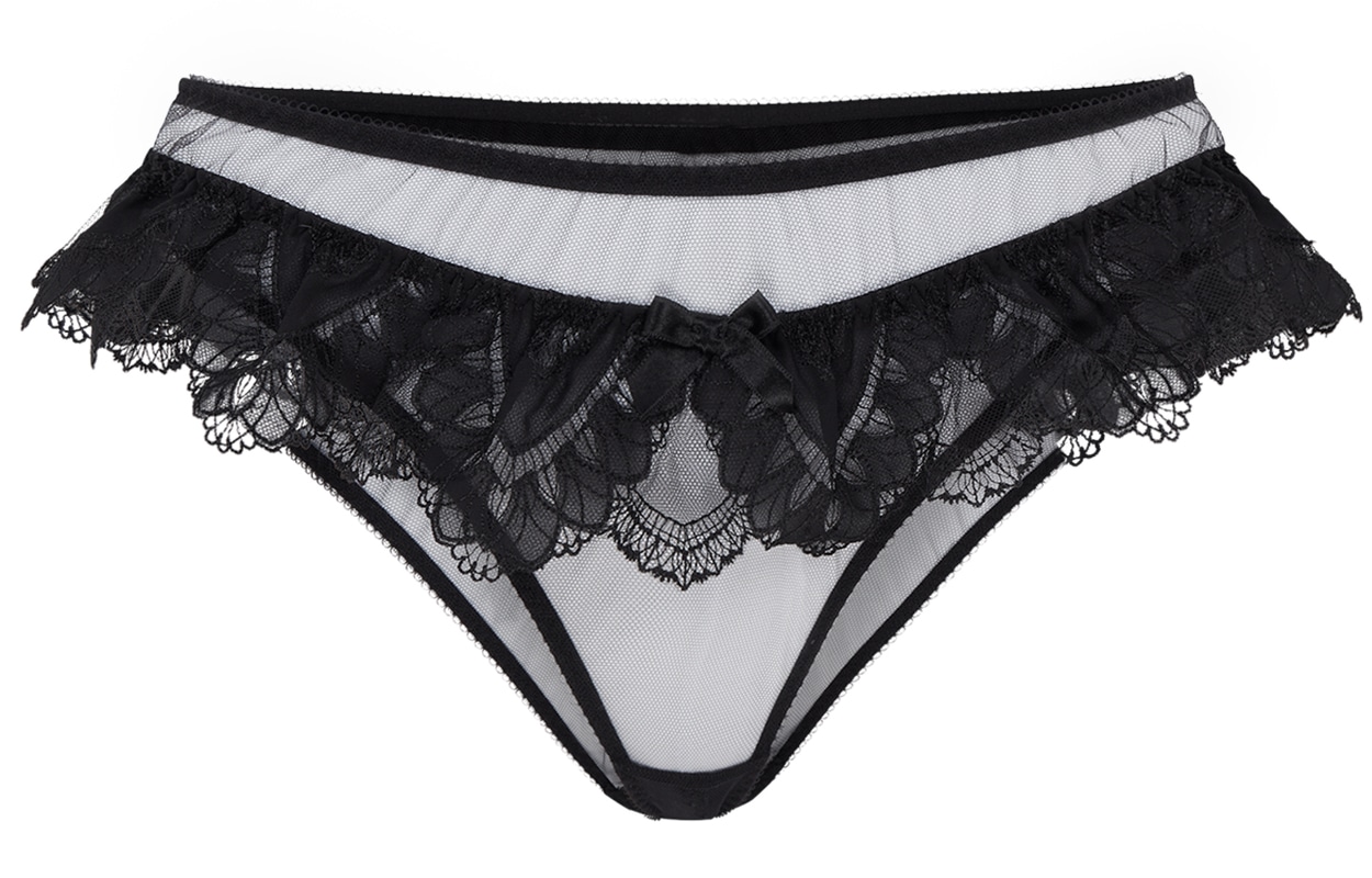 Agent Provocateur ALYSIA Thin Lace Low Waist Triangle Panties Black — фото 1