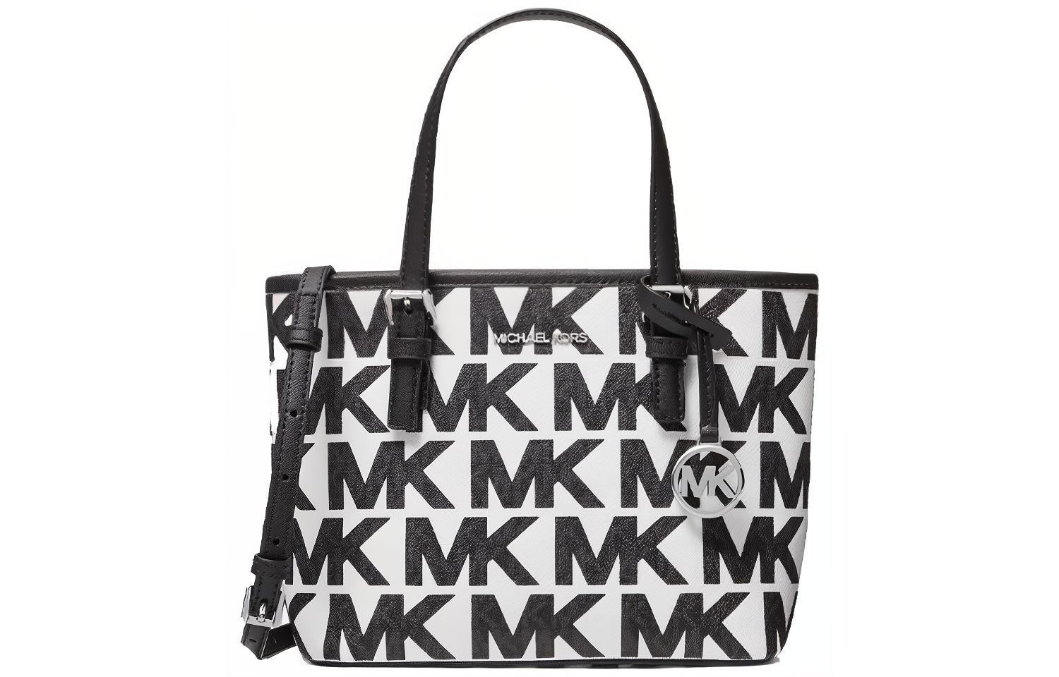 Сумки Michael Kors Jet Set Mini Tote Black White
