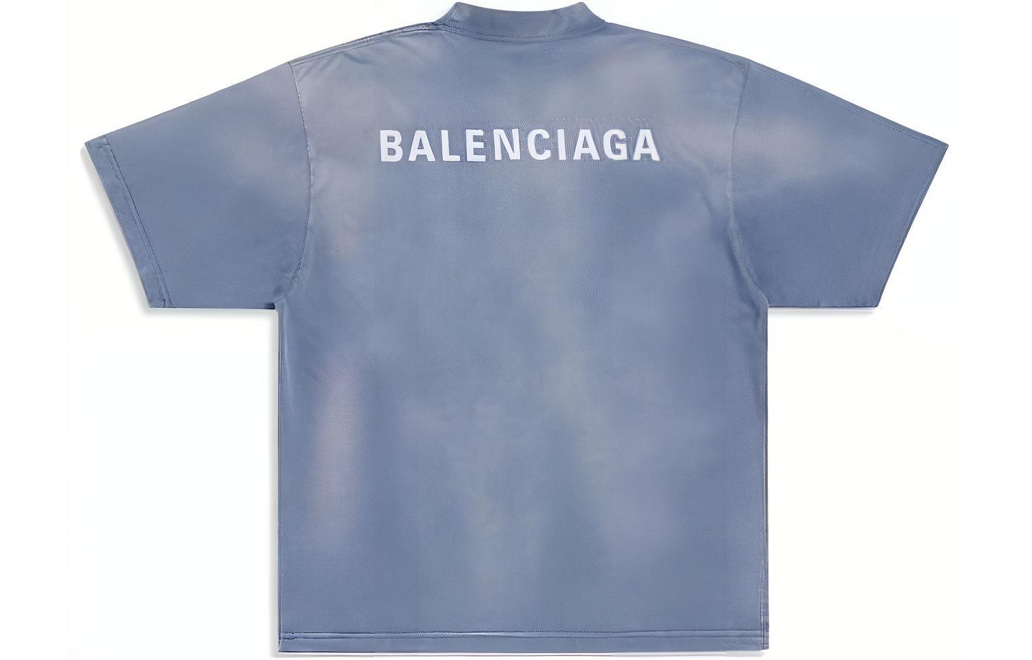 Balenciaga FW23 Blue White Tee — фото 1