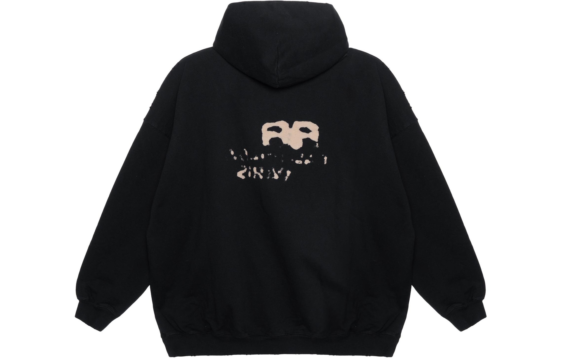 Balenciaga Logo Print Hoodie Black — фото 1