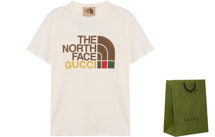 Gucci x The North Face Logo T-Shirt White — фото 2