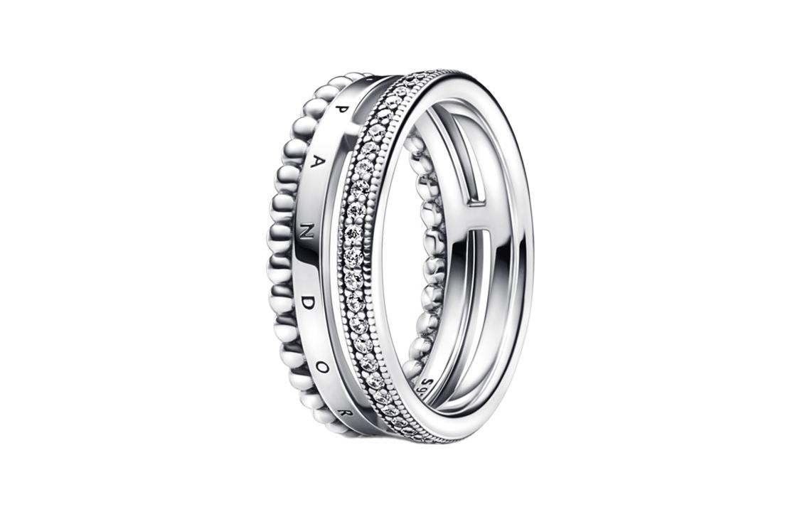 Pandora/潘多拉 Pandora Silver Logo Ring