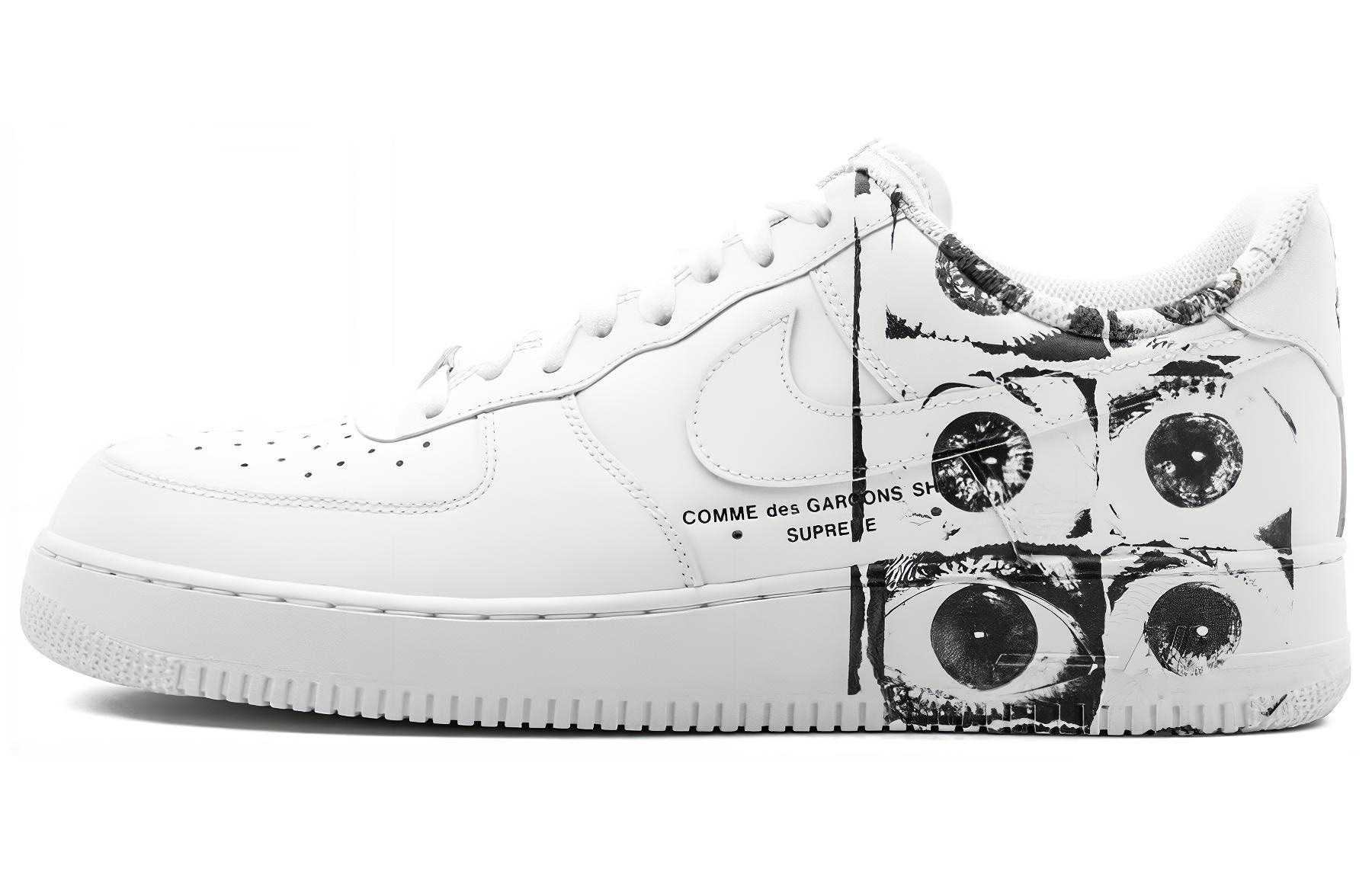 Nike CDG x Supreme x Nike Air Force 1 Low White Black — фото 5