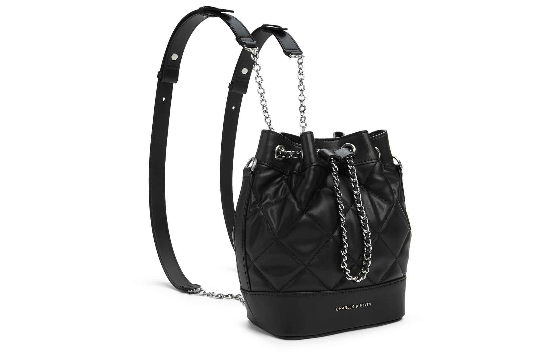 Charles&Keith Charles & Keith Quilted Chain Backpack — фото 3
