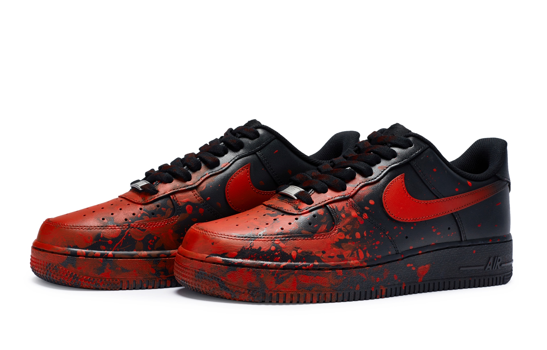 Nike Air Force 1 '07 Black Red — фото 10