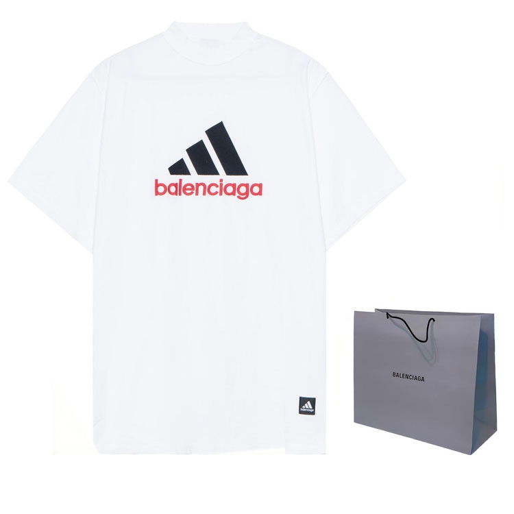adidas originals Balenciaga x Adidas Logo T-Shirt White — фото 2