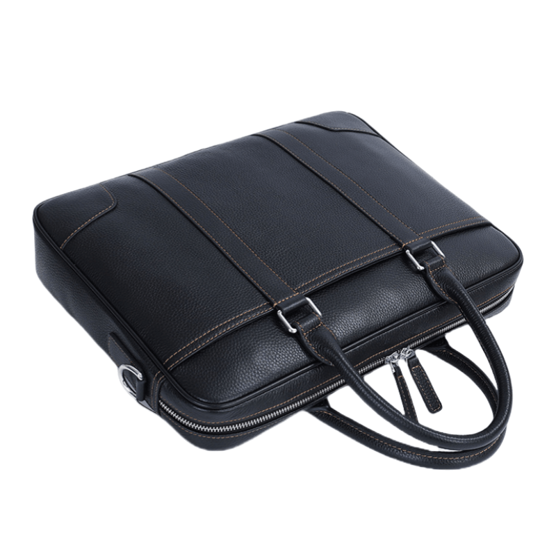 Nomk Business Leather Briefcase Large Black — фото 5