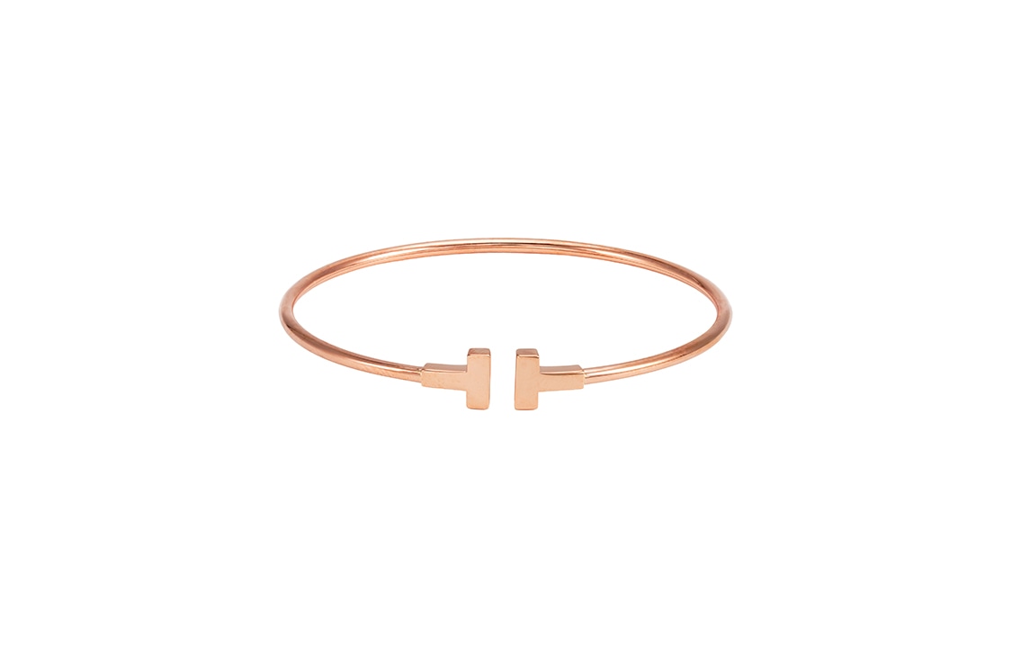 TIFFANY & CO./蒂芙尼 Tiffany & Co. T Narrow Coil 18K Rose Gold Bracelet