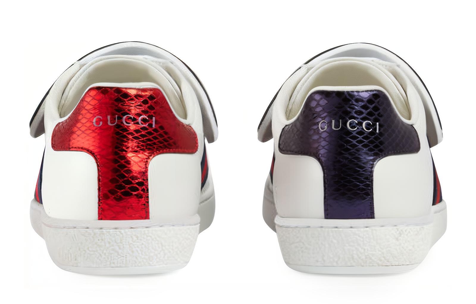 Gucci Leather Logo Lace-Up Sneakers White — фото 10