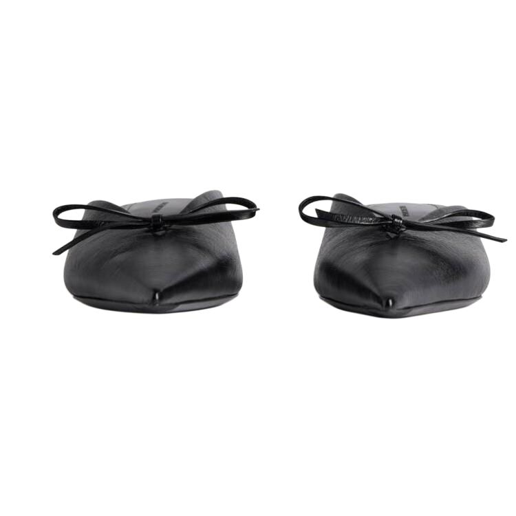 Balenciaga Bow Decor Mules 4cm Black — фото 8