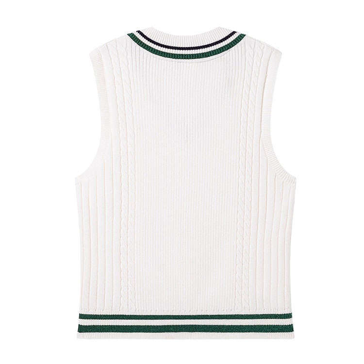 Ellesse V-Neck Sleeveless Sweater Off-White — фото 1
