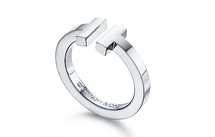 TIFFANY & CO./蒂芙尼 Tiffany & Co. T Series 18K White Gold Ring