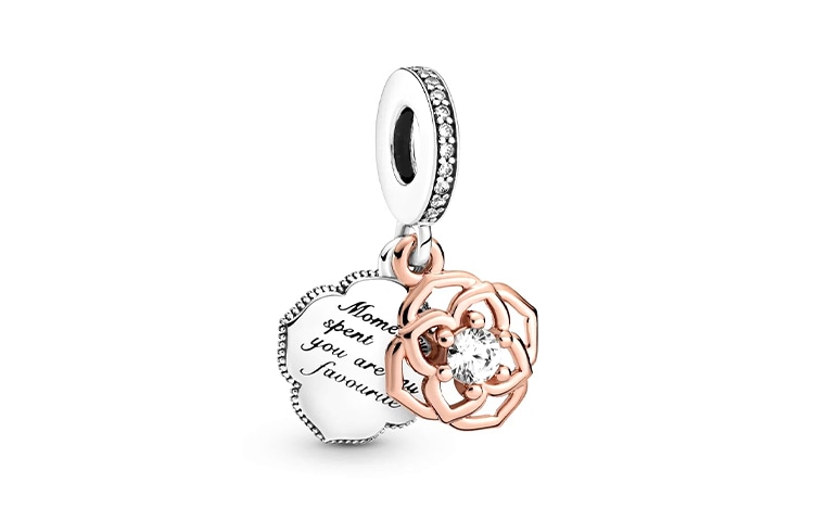 Pandora/潘多拉 Pandora Two-Tone Rose Charm