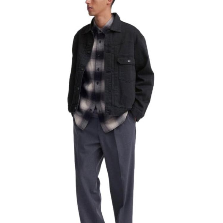 Uniqlo Denim Jacket Dark Gray — фото 2