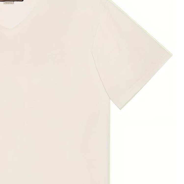Gucci V-Neck T-Shirt White — фото 5