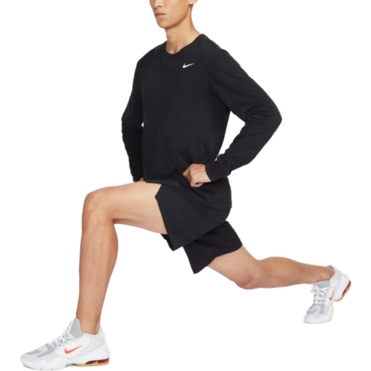Nike Dri-FIT Long Sleeve Tee Black — фото 4