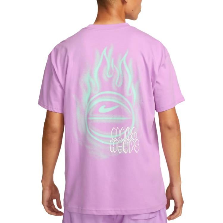 Nike Basketball Print T-Shirt Pink — фото 4