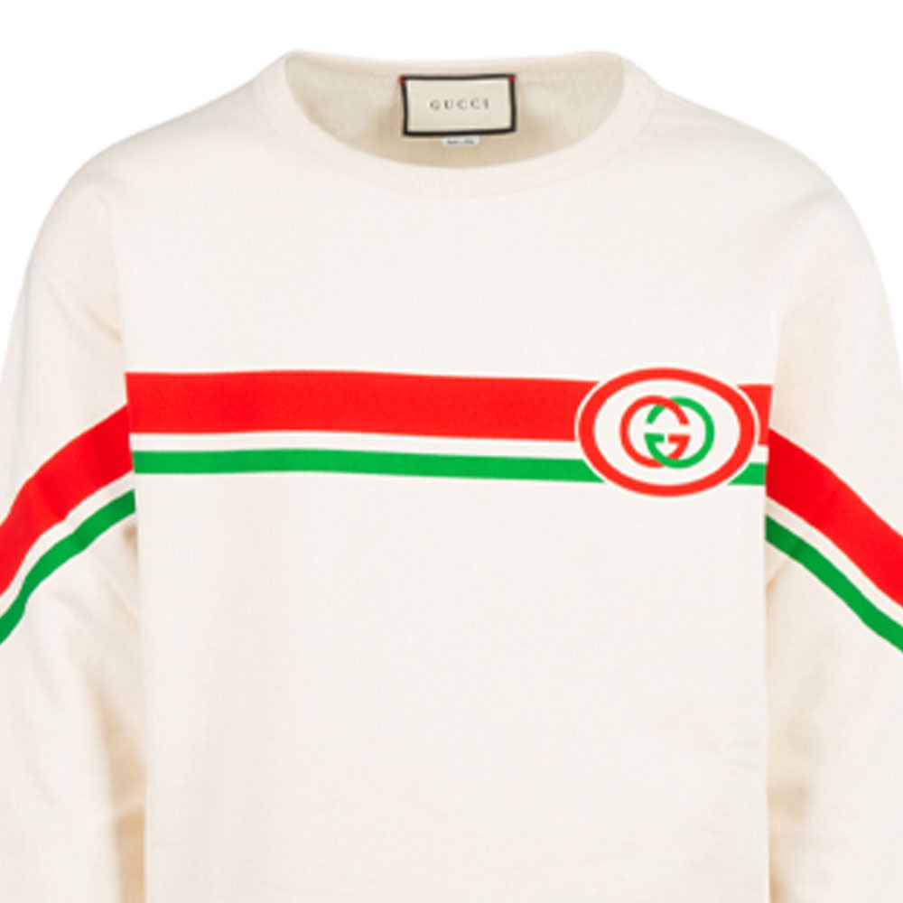 Gucci Striped Print Sweatshirt White — фото 4