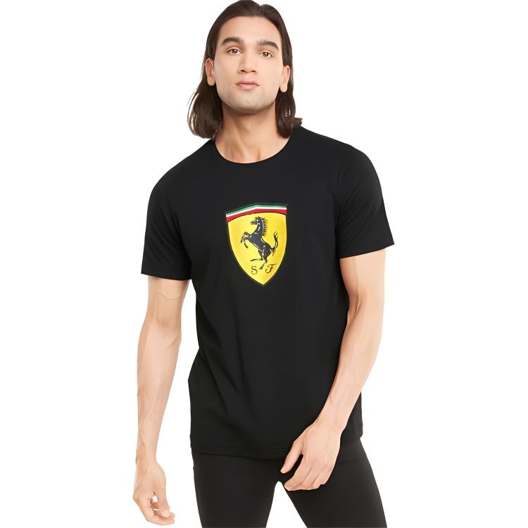 Puma Ferrari Race Big Shieldtee+ Black — фото 4