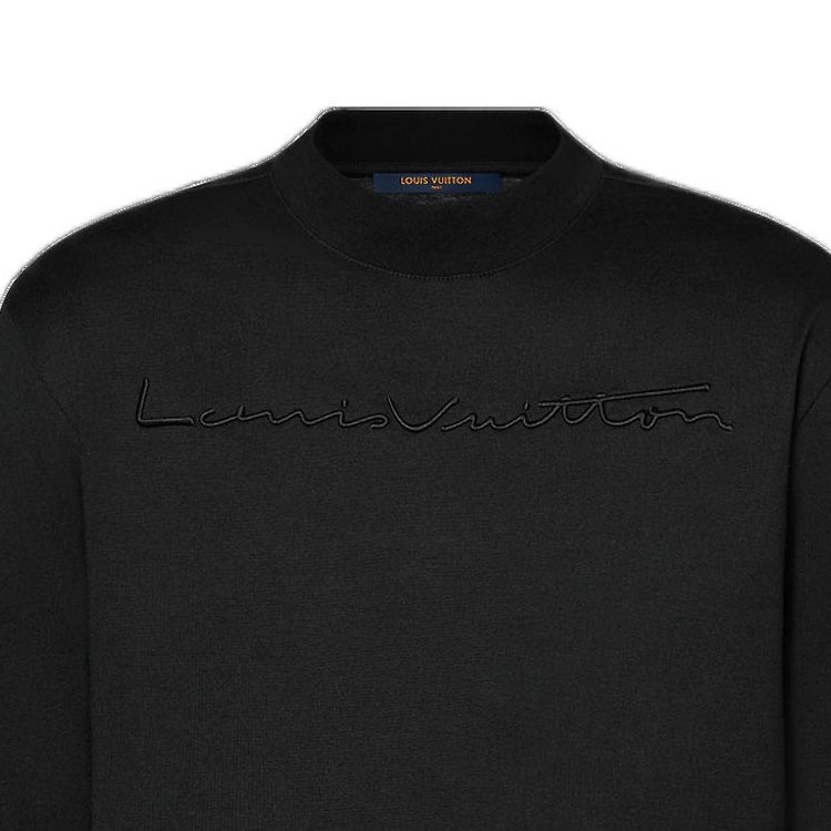 Louis Vuitton SS23 Embroidered Crewneck Tee Black — фото 3
