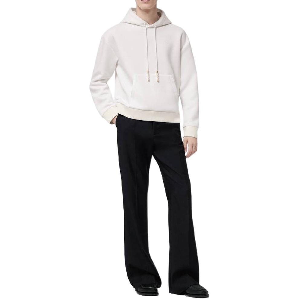 Louis Vuitton SS24 Logo Embroidered Hoodie White — фото 1