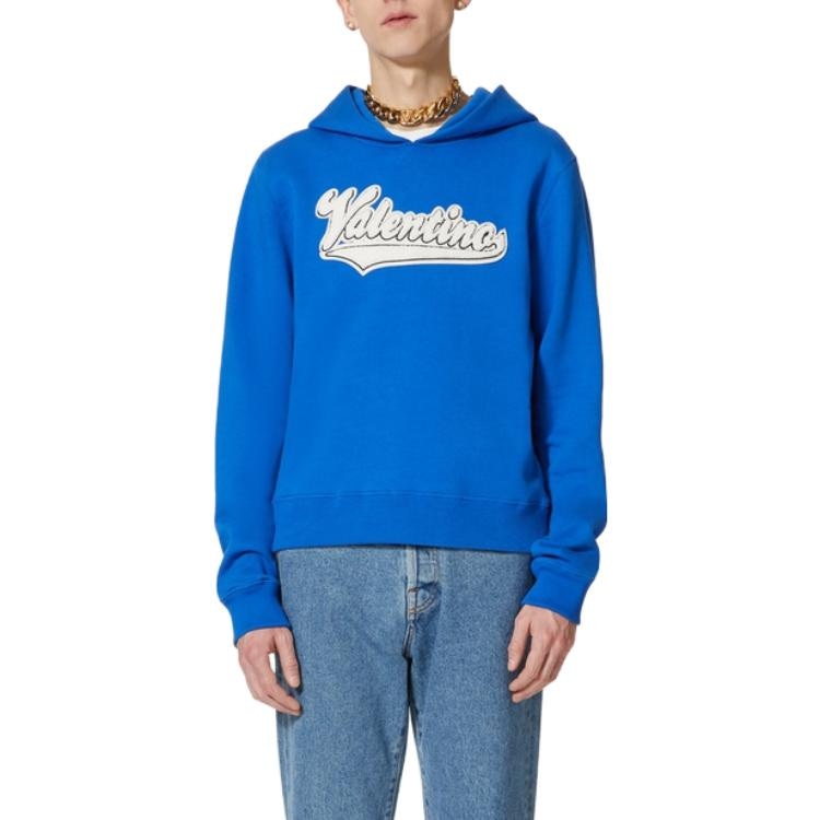Valentino FW23 Logo Hoodie Navy — фото 1