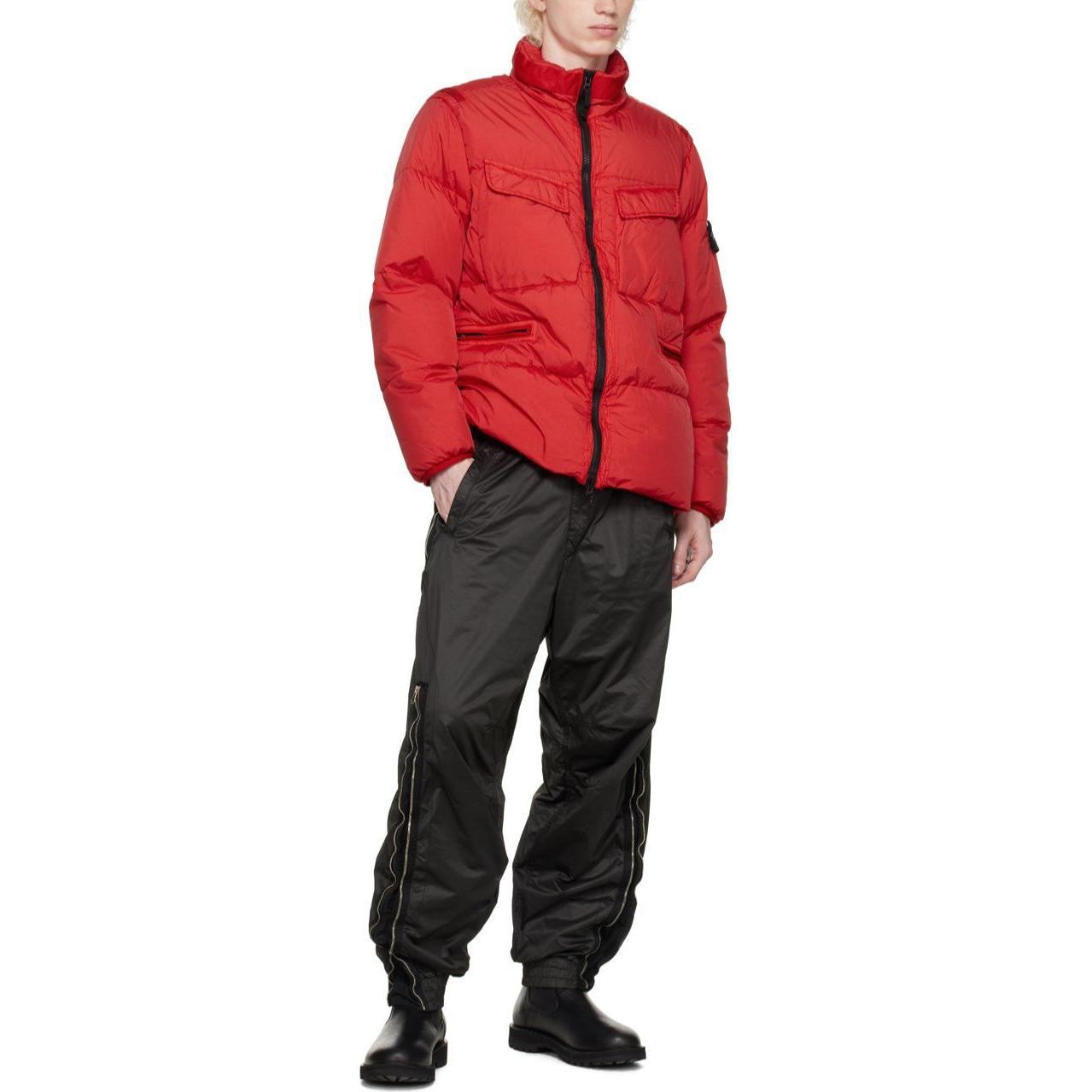 Stone Island Logo Puffer Jacket Red — фото 2