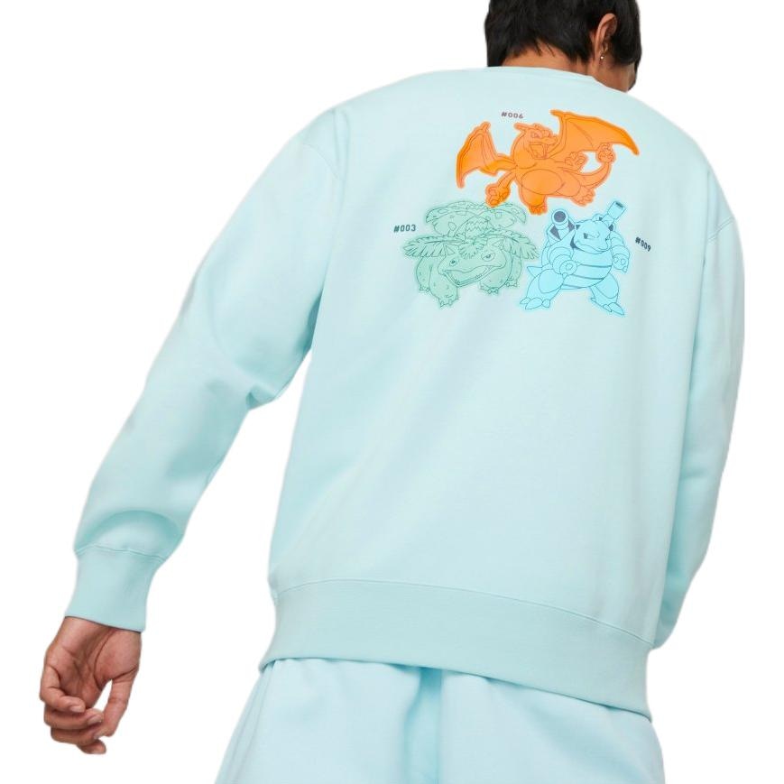 Puma x Pokemon Logo Crewneck Sweatshirt Green — фото 3