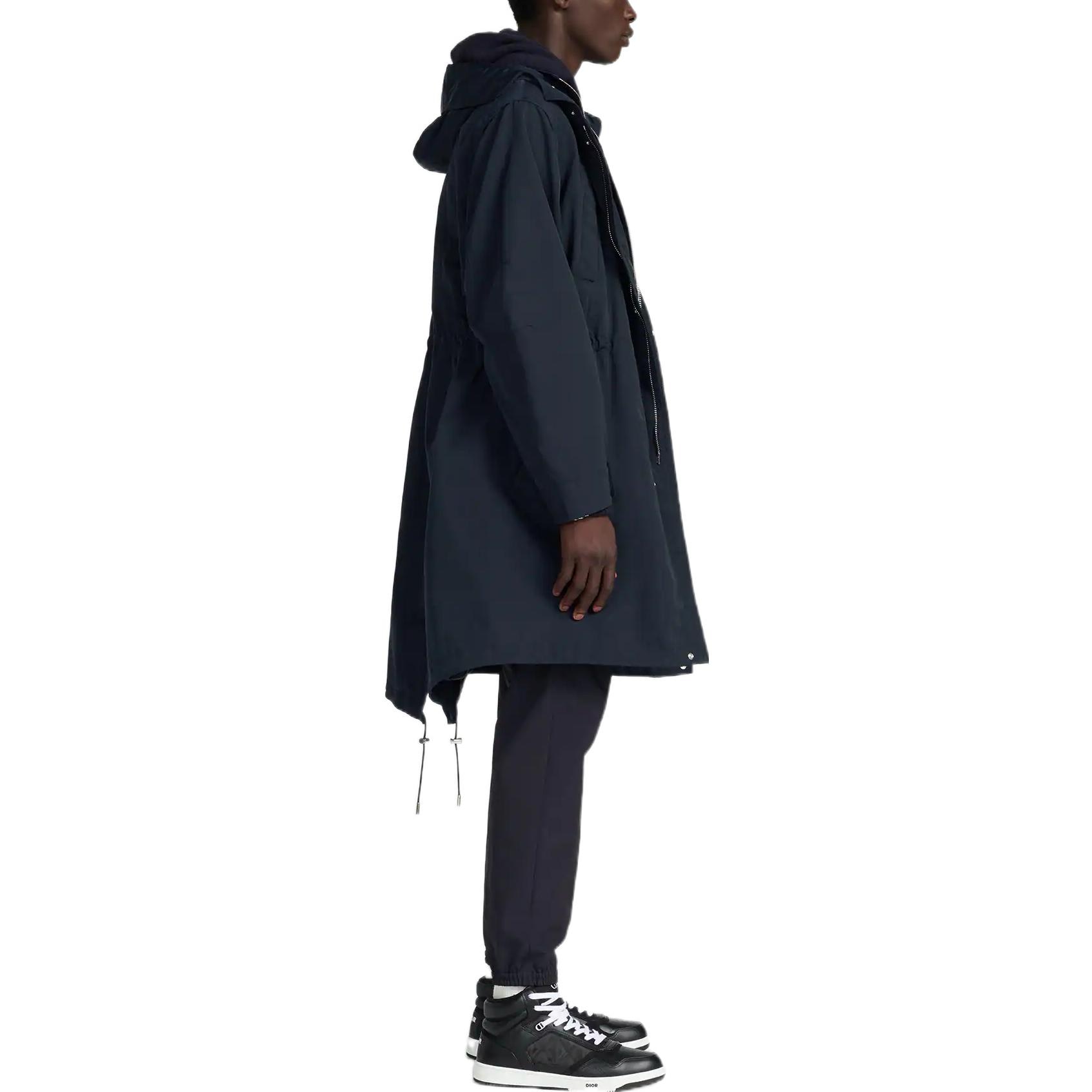 Dior FW22 Hooded Coat Navy Blue — фото 4