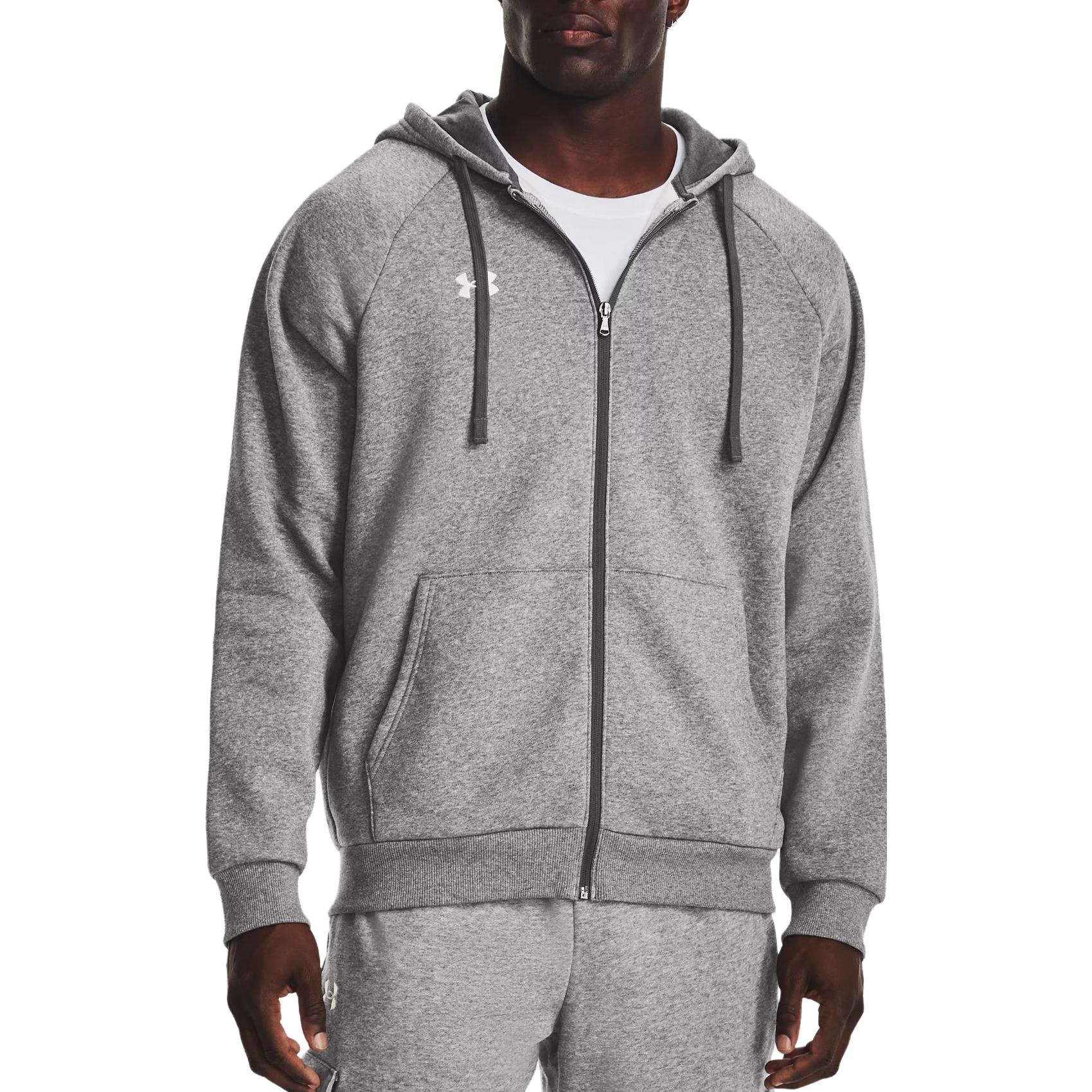 Under Armour UA Rival Fleece Full-Zip Hoodie Grey — фото 3