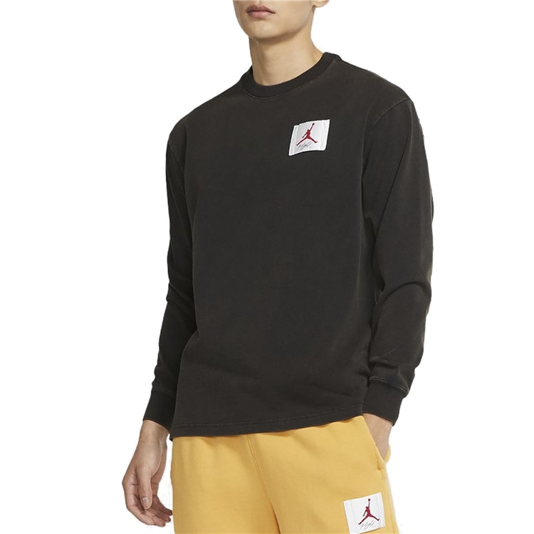 Jordan Logo Crewneck Sweatshirt Black — фото 4