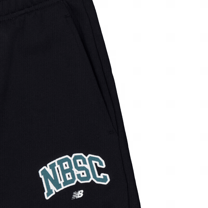 New Balance Letter Print Knit Shorts Black — фото 2