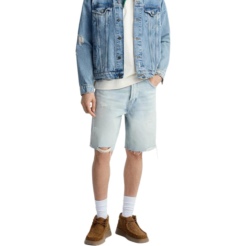 Zara Denim Shorts Light Blue — фото 2