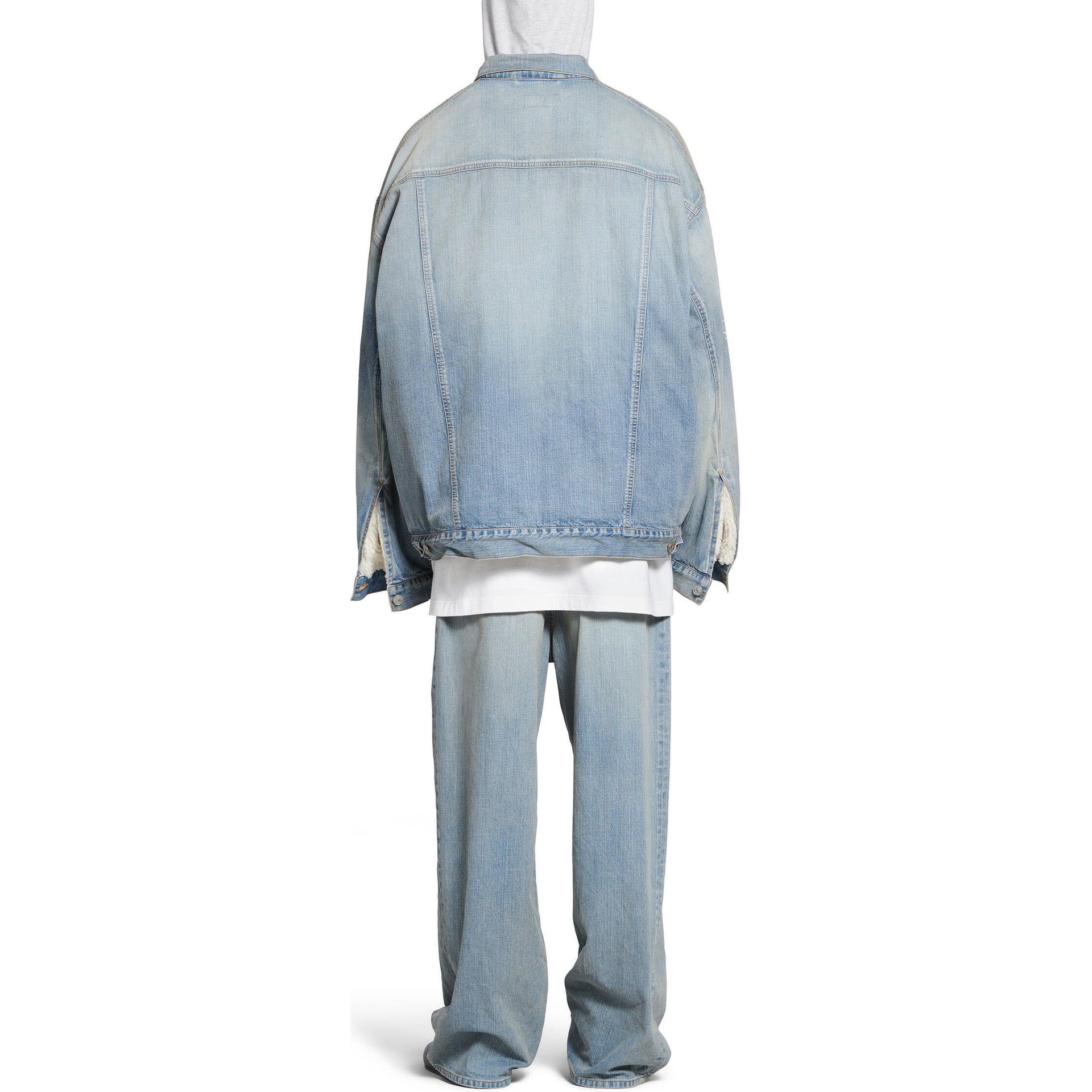 Balenciaga SS24 Letter Print Denim Hoodie — фото 3