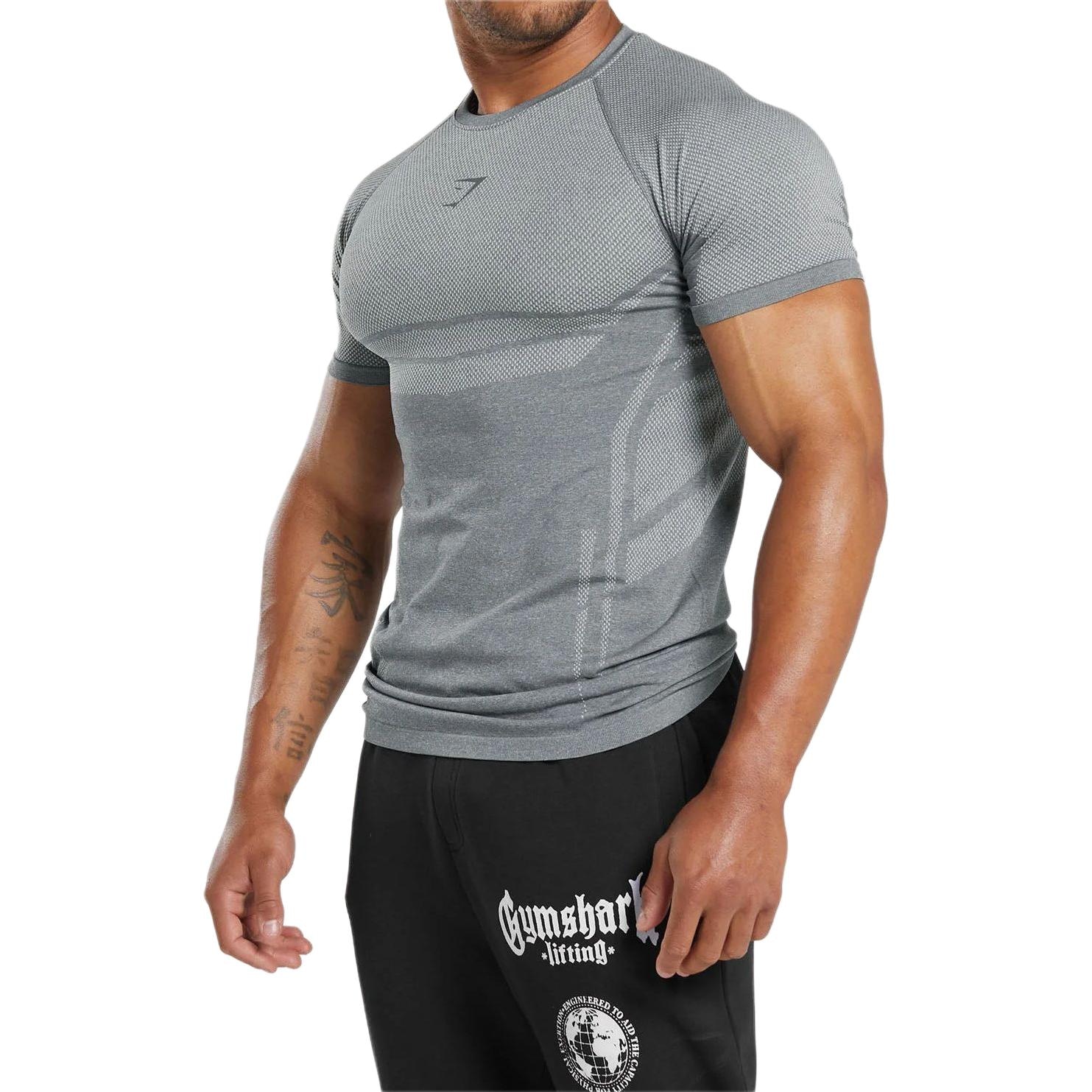 Gymshark Logo Crew Neck T-Shirt Light Grey — фото 1