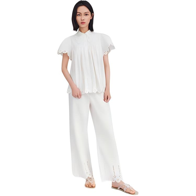 Victoria'S Secret x Susan Fang SS24 Hollow Print Lounge Pants Set Cream — фото 1