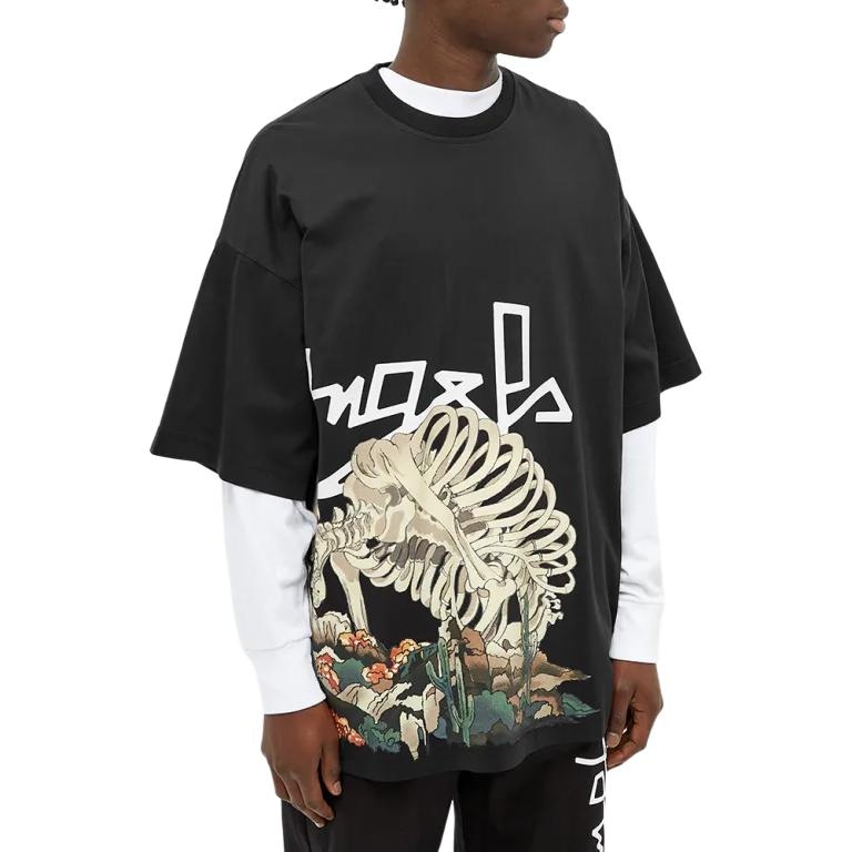 Palm Angels Skull Print T-Shirt Black — фото 2