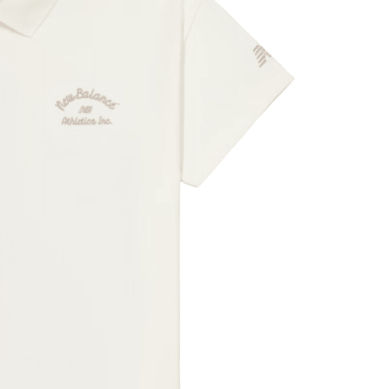 New Balance Polo Shirt Off-White — фото 4