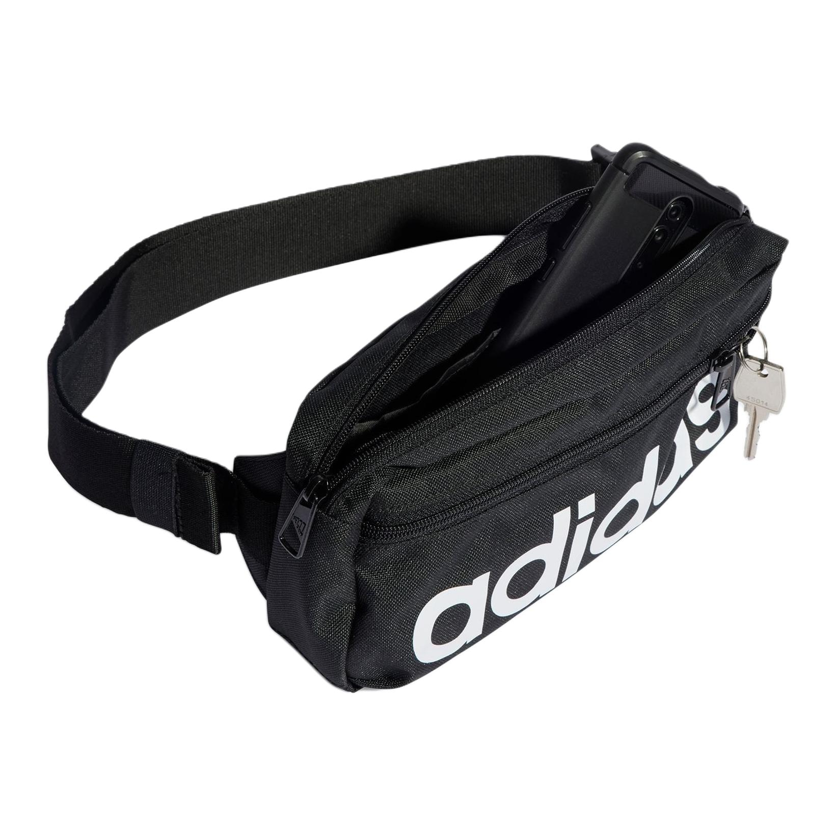 Adidas Waist Bag Black White — фото 3