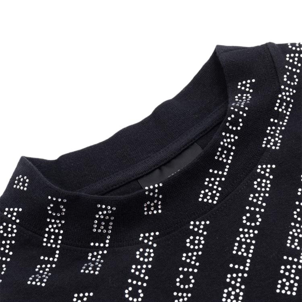 Balenciaga Logo Sequin Long Sleeve T-Shirt Black — фото 2