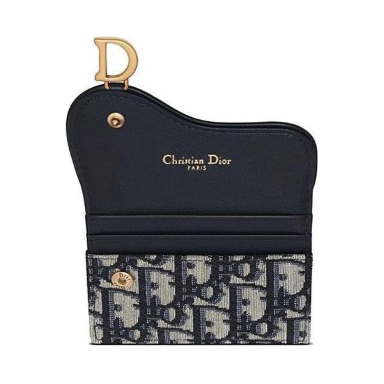 Dior Oblique Denim Blue Card Holder — фото 2
