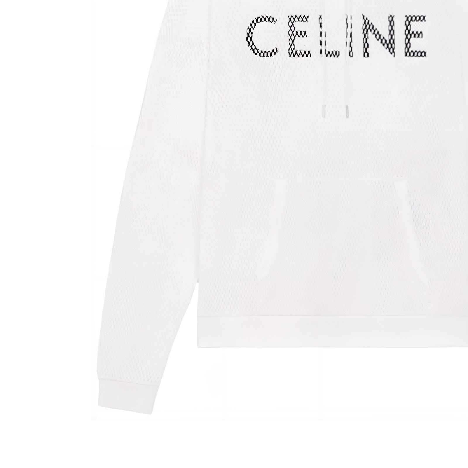 Celine SS23 Grid Letter Print Sweatshirt White — фото 4