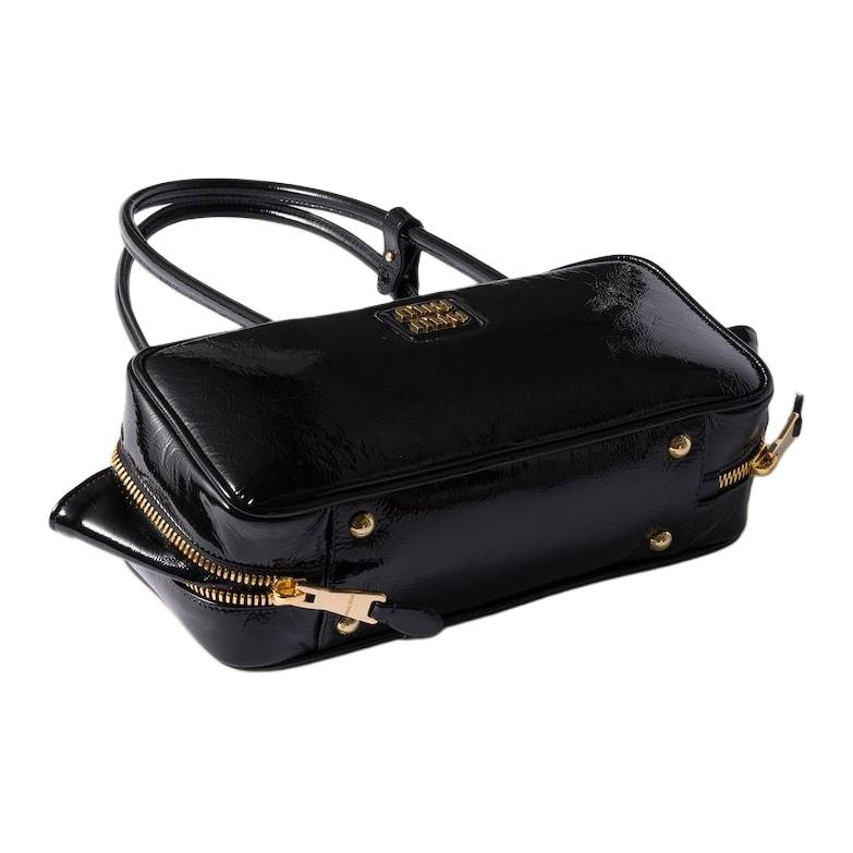 Miu Miu Leather Shoulder Bag Black — фото 3