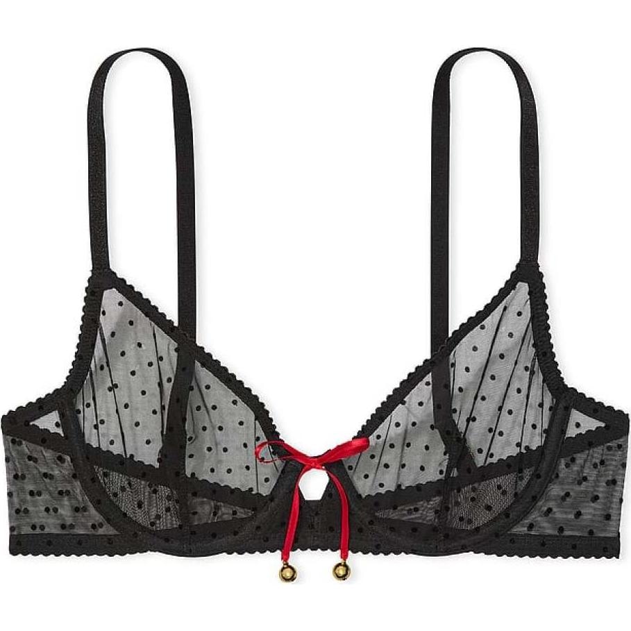 Victoria'S Secret Very Sexy Black Polka Dot Bra