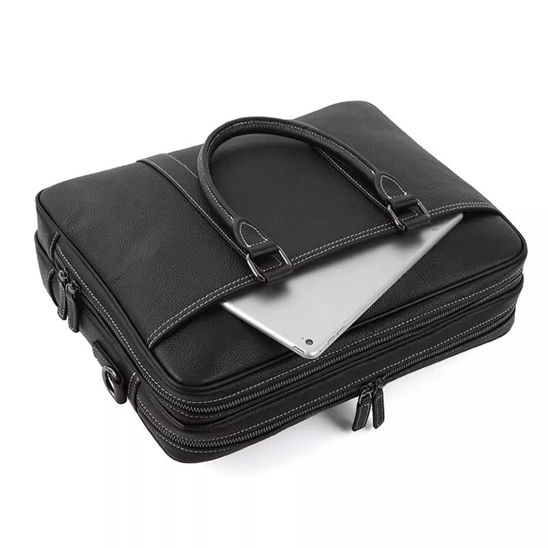 Dosrfini Large Leather Tote Black — фото 1