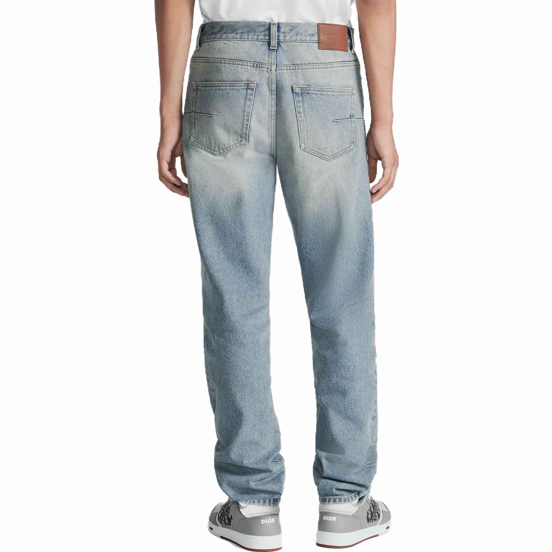 Dior Washed Straight Jeans Light Blue — фото 3