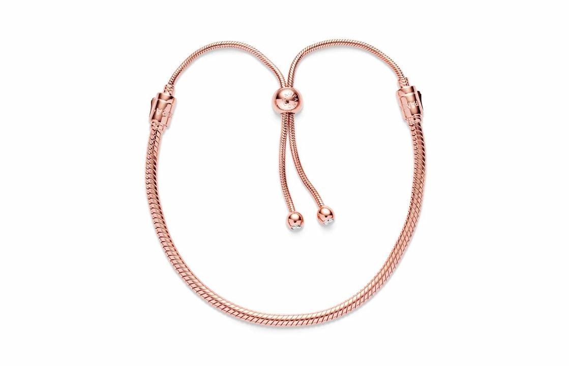 Pandora Moments Rose Gold Snake Chain Bracelet — фото 2