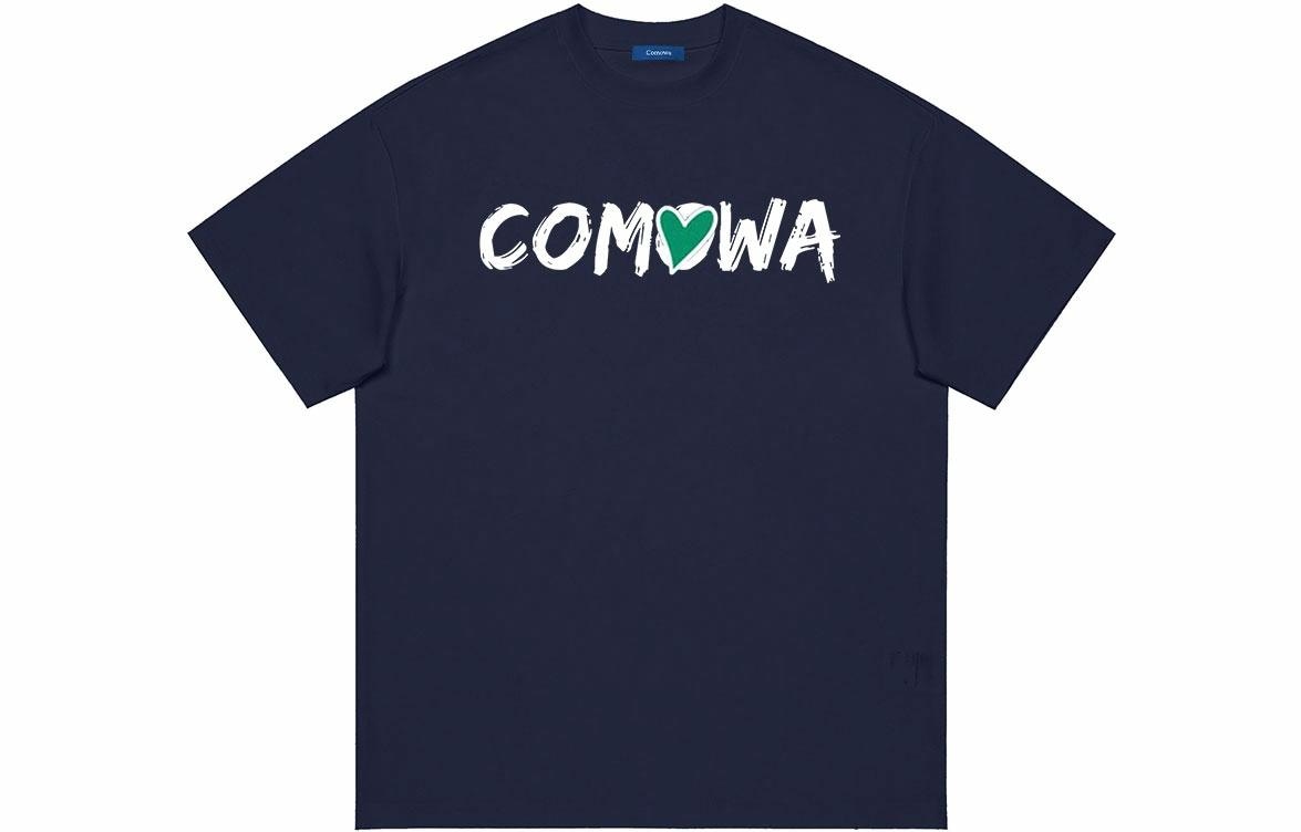 Comowa Loose Letter Print T-Shirt — фото 7