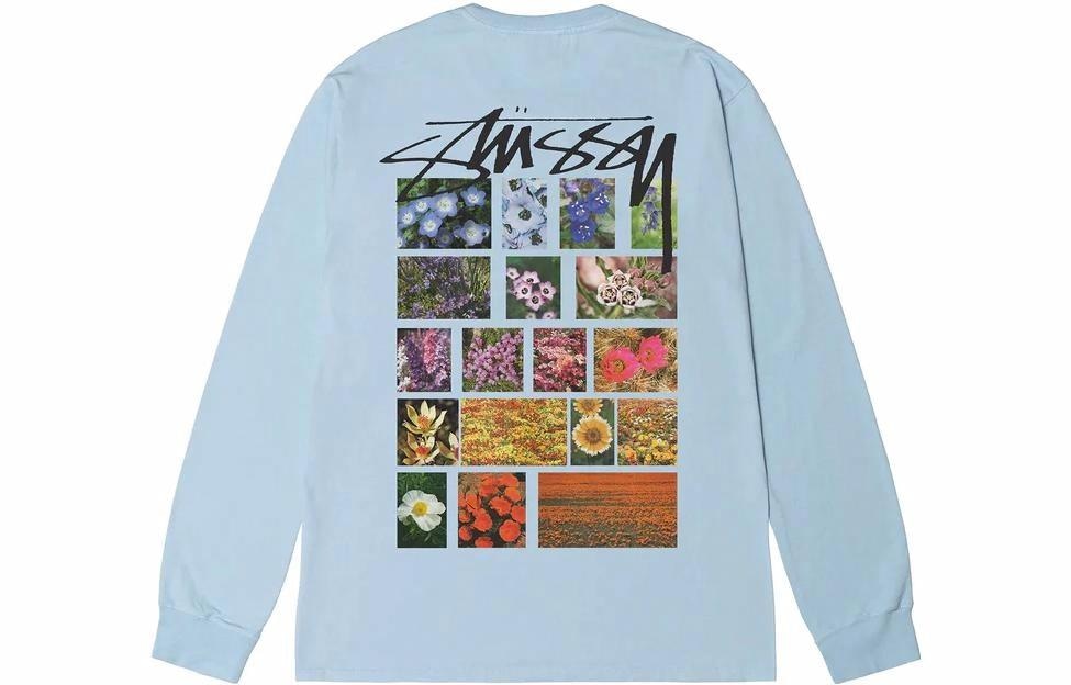 Stussy SS23 Floral Print Crewneck Long Sleeve Tee — фото 2